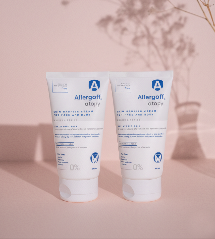 Allergoff Atopy Skin Barrier Cream for Face and Body Bundle
