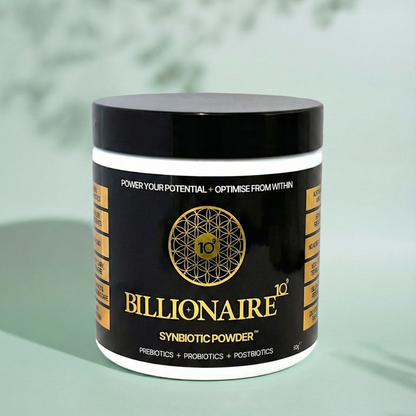 Billionaire109 Synbiotic Gut Health Powder 90gm | Prebiotics + Probiotics + Postbiotics | 30 Day Supply