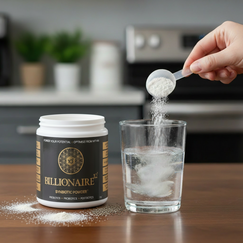 Billionaire109 Synbiotic Gut Health Powder 90gm | Prebiotics + Probiotics + Postbiotics | 30 Day Supply
